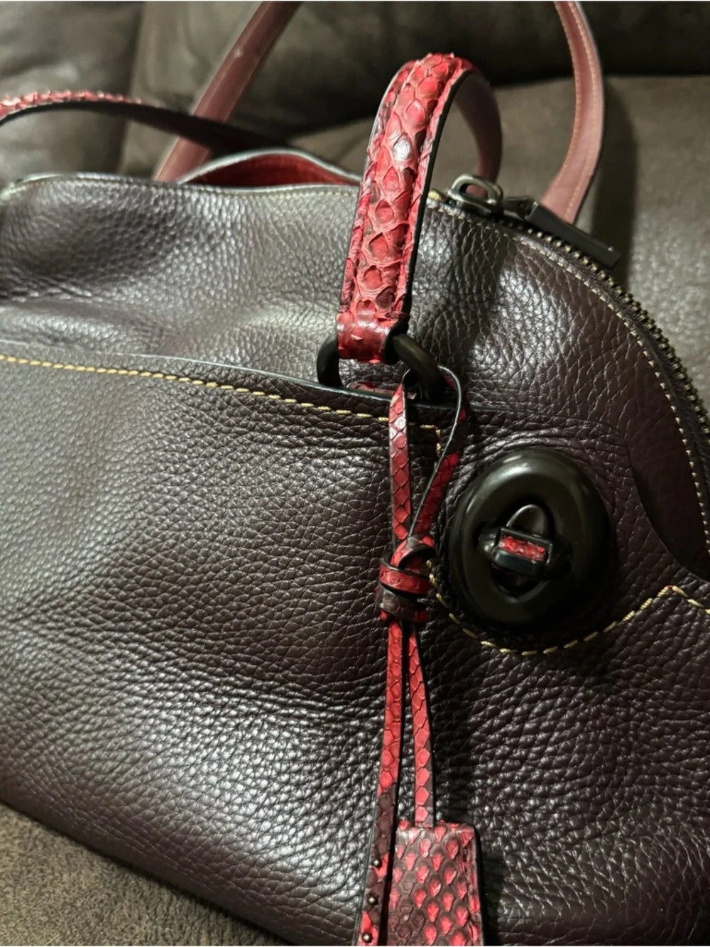 Vintage Coach 1941 outlaw satchel with snakeskin limited edition
